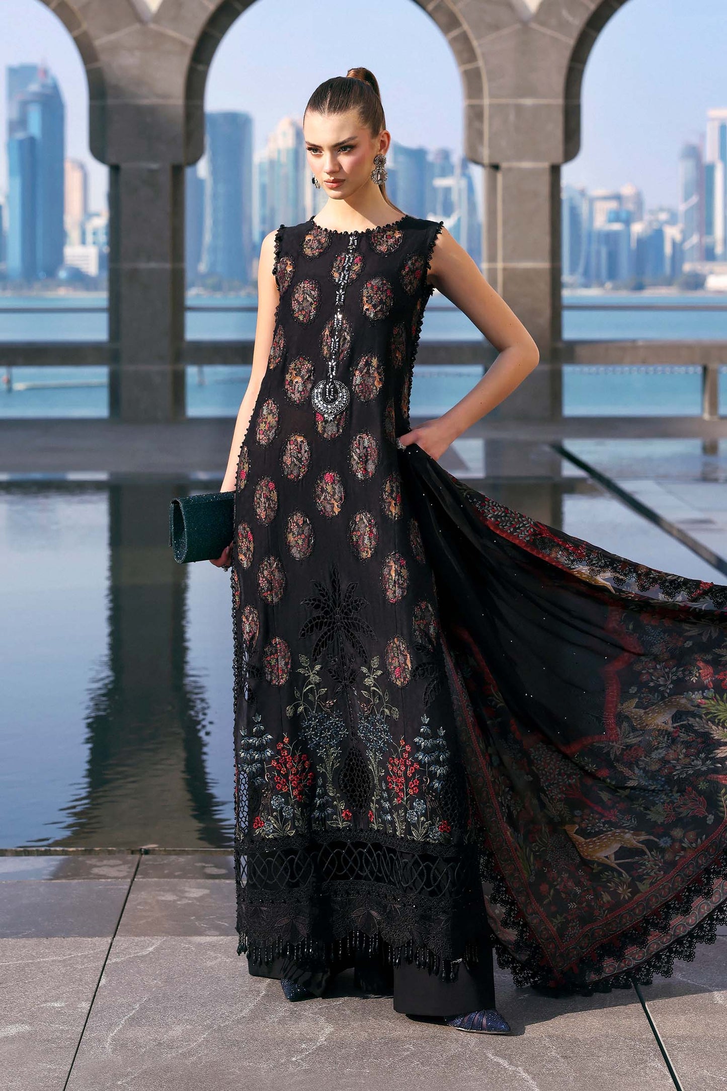 Maria.B | 3 Piece Unstitched Embroidered Jacquard Lawn Suit | D02605B