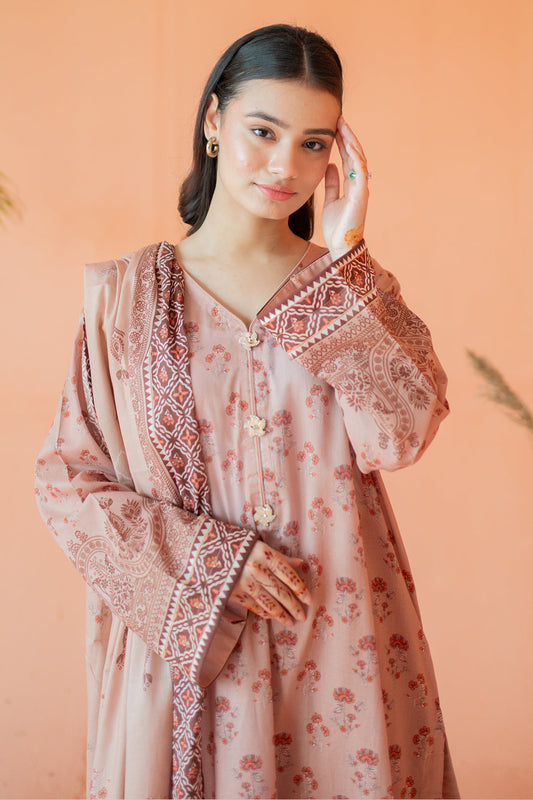 3 Piece Digitally Printed Lawn - 9015