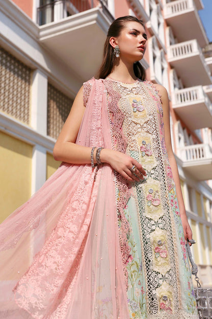 Maria.B | 3 Piece Unstitched Embroidered Lawn Suit  | D02606A