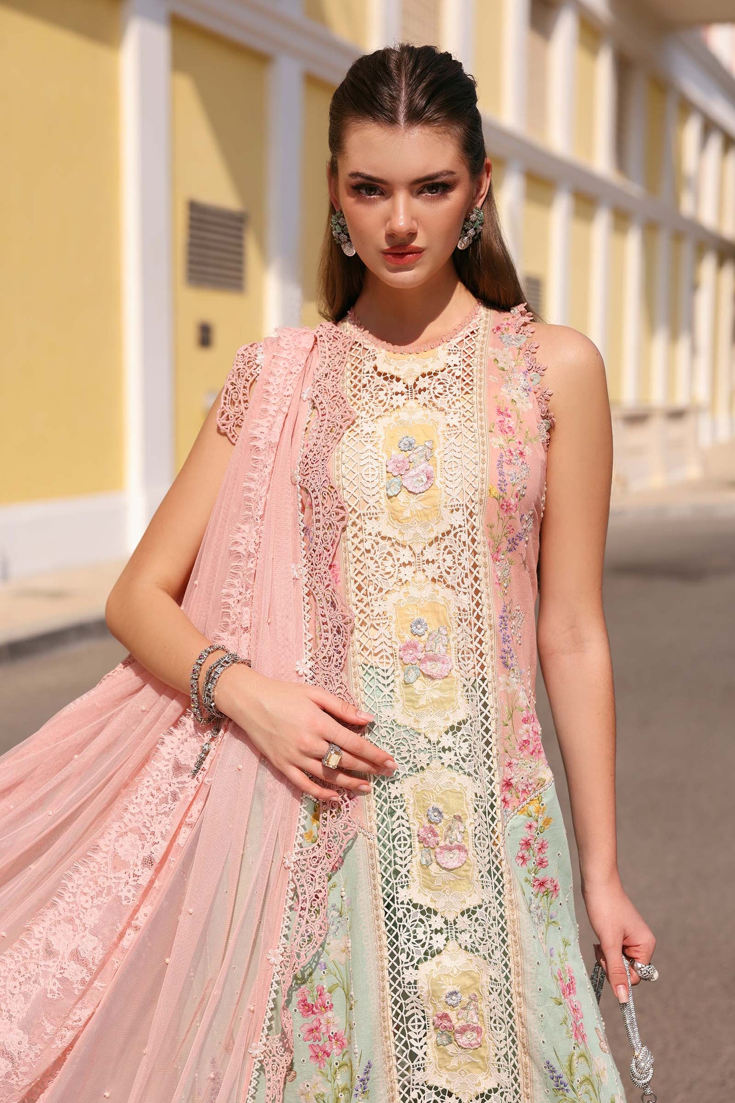 Maria.B | 3 Piece Unstitched Embroidered Lawn Suit  | D02606A