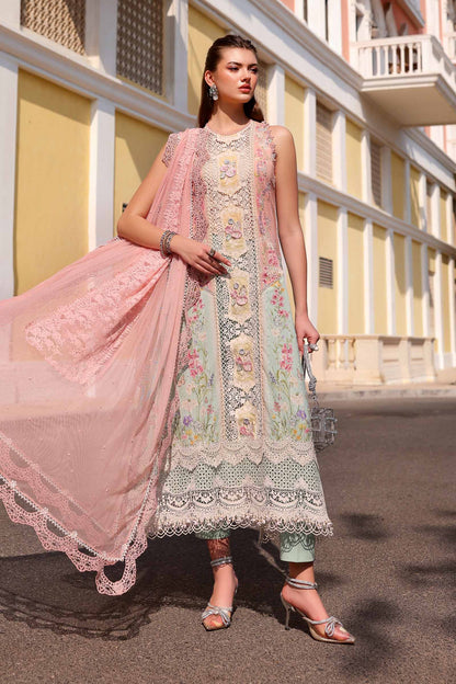 Maria.B | 3 Piece Unstitched Embroidered Lawn Suit  | D02606A