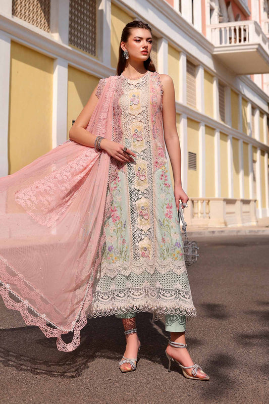 Maria.B | 3 Piece Unstitched Embroidered Lawn Suit  | D02606A