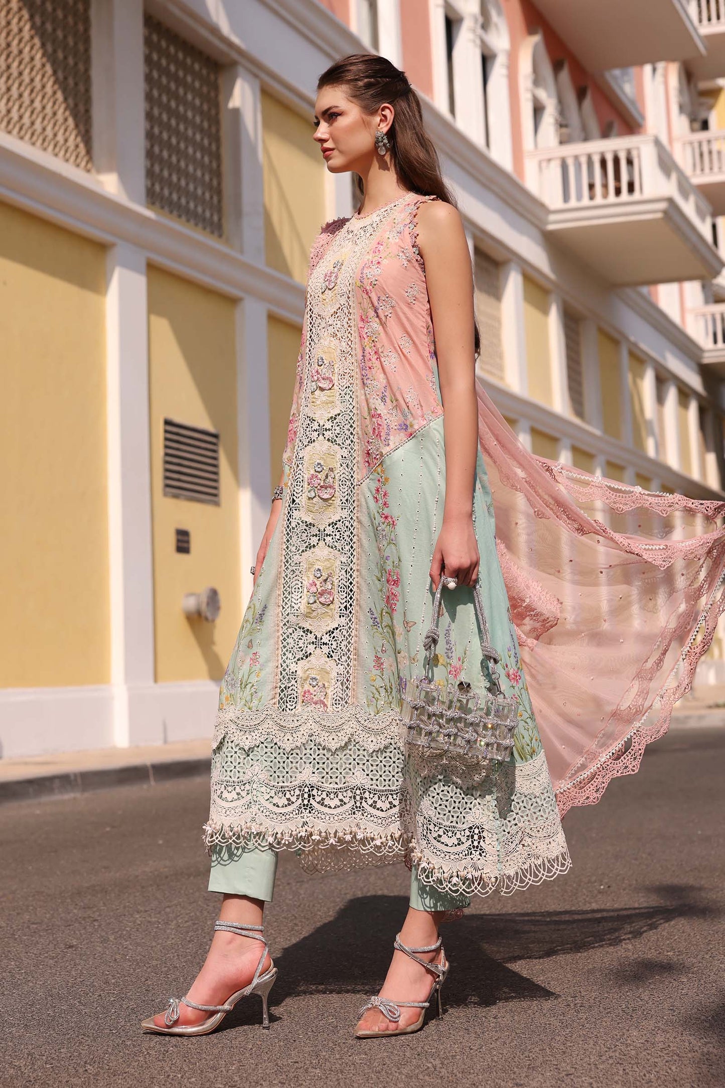 Maria.B | 3 Piece Unstitched Embroidered Lawn Suit  | D02606A