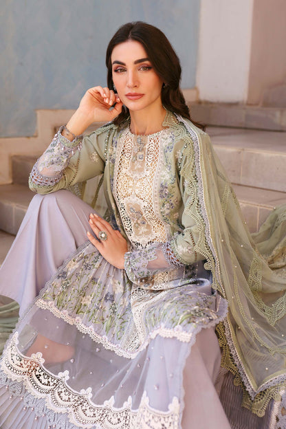 Maria.B | 3 Piece Unstitched Embroidered Lawn Suit  | D02606B