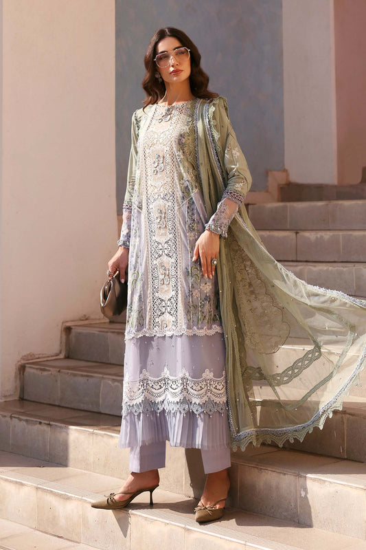 Maria.B | 3 Piece Unstitched Embroidered Lawn Suit  | D02606B