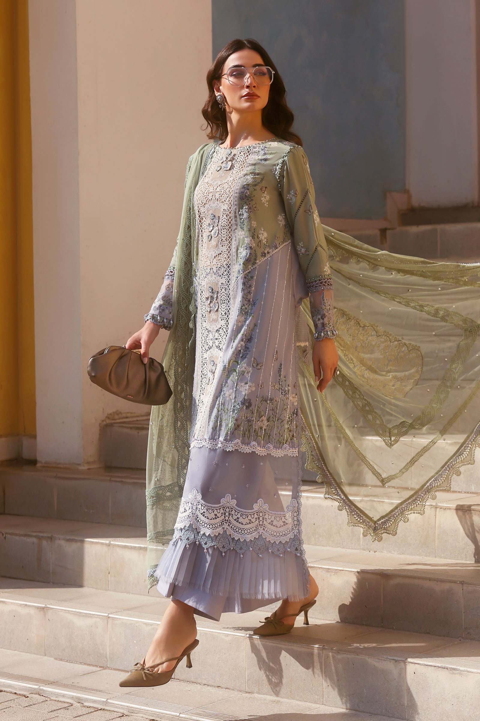 Maria.B | 3 Piece Unstitched Embroidered Lawn Suit  | D02606B