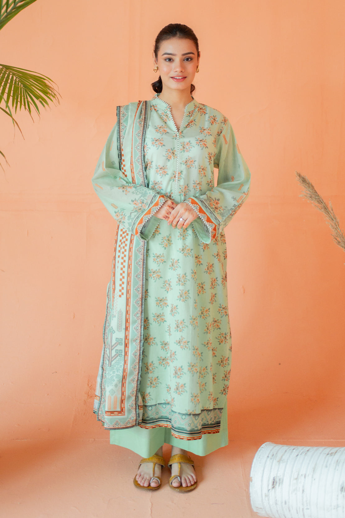 3 Piece Digitally Printed Lawn - 9016