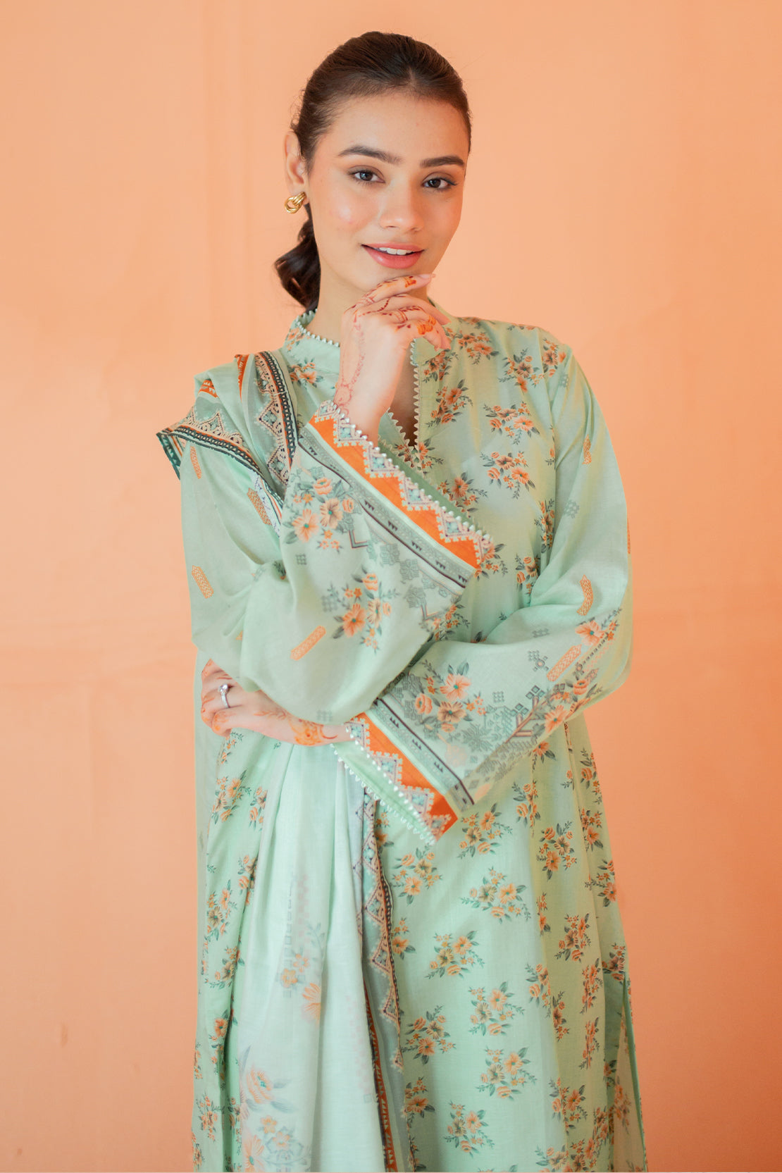 3 Piece Digitally Printed Lawn - 9016