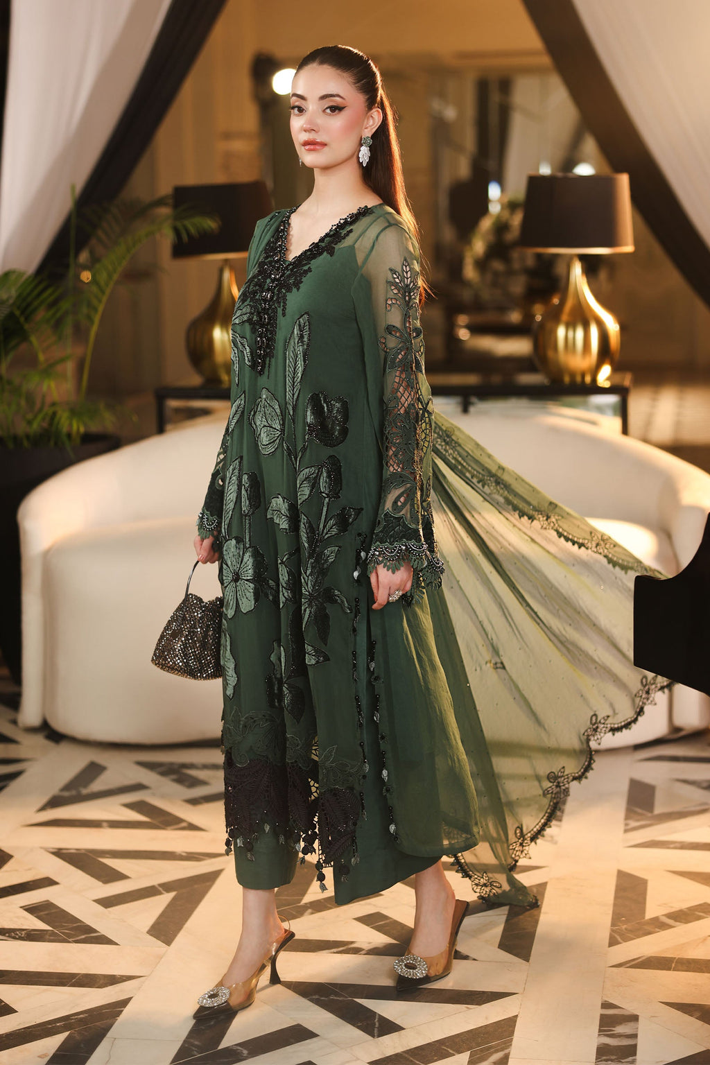 Maria. B | 3 Piece Embroidered Chiffon VOL 07 | 02