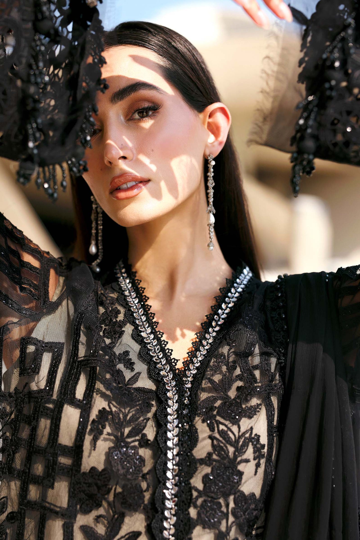 Maria.B | 3 Piece Unstitched Embroidered Net Suit  | D02607B