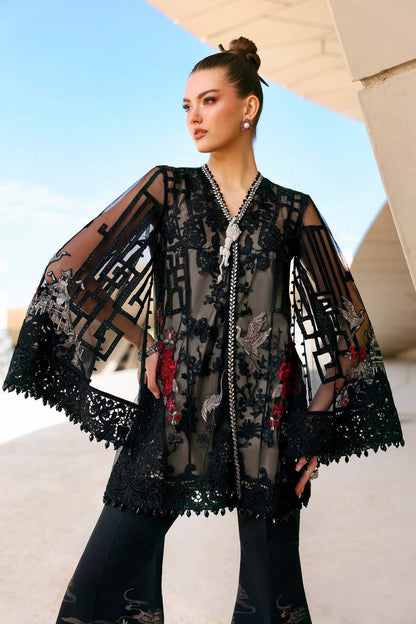 Maria.B | 3 Piece Unstitched Embroidered Net Suit  | D02607B