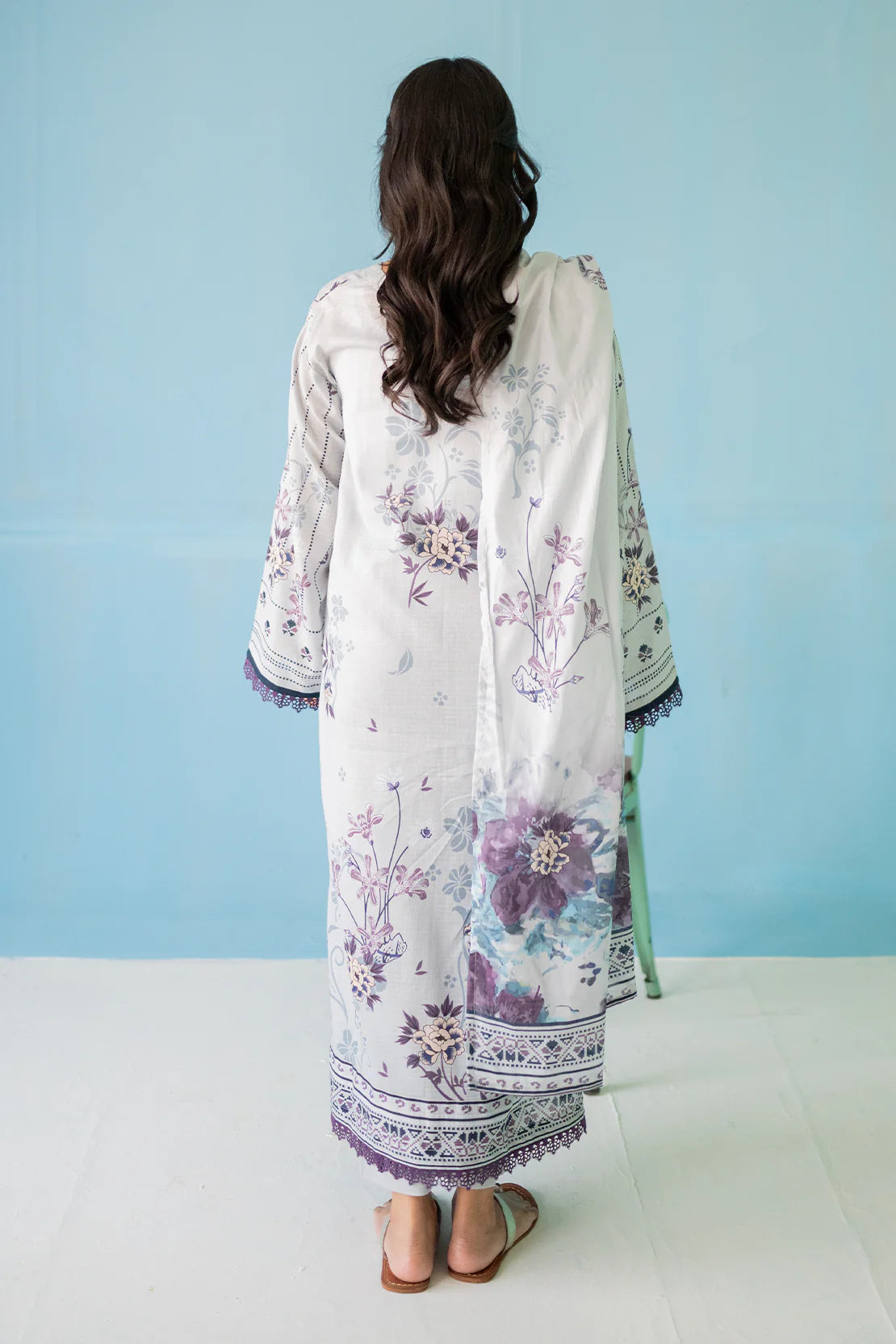 3 Piece Digitally Printed Lawn - 9007