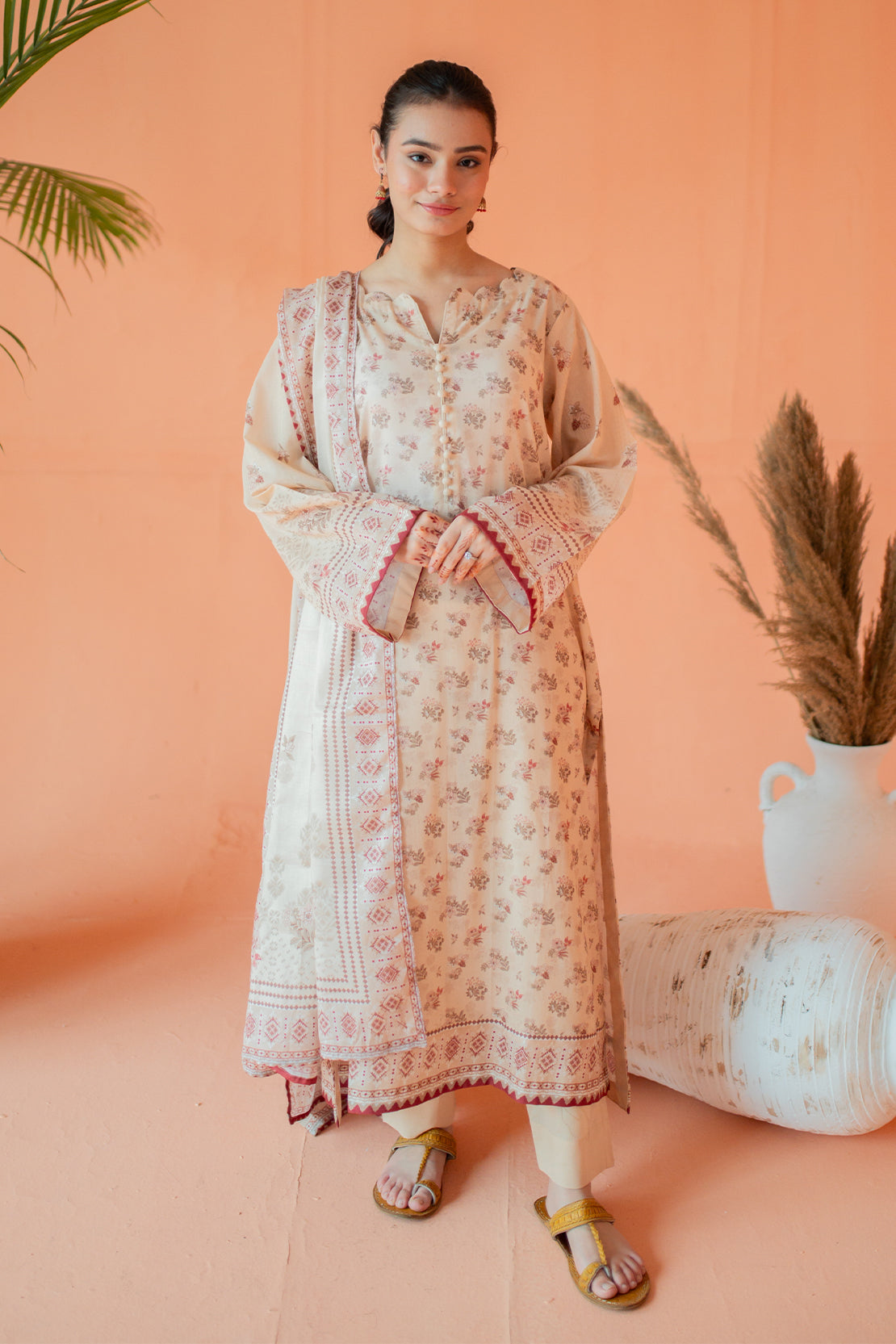 3 Piece Digitally Printed Lawn - 9017