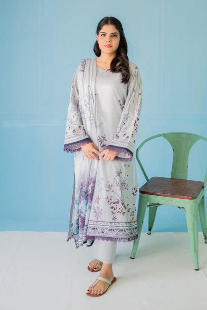 3 Piece Digitally Printed Lawn - 9007