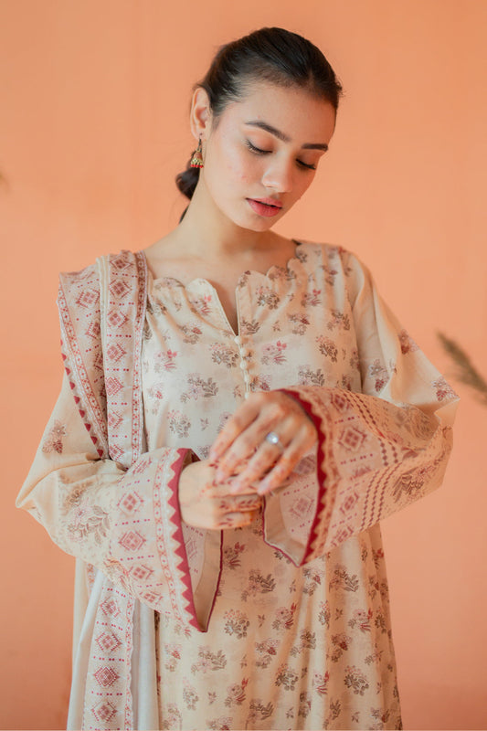 3 Piece Digitally Printed Lawn - 9017