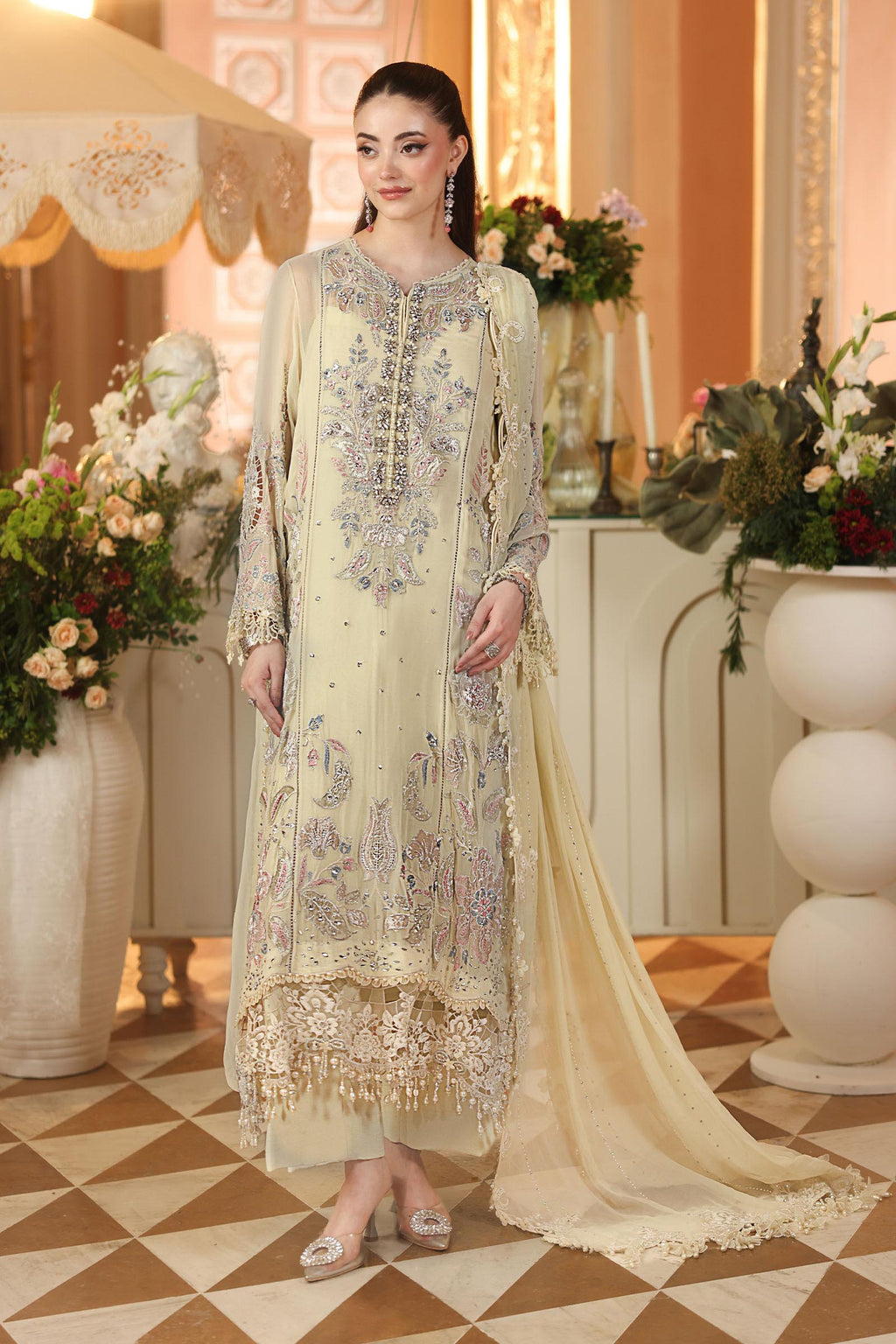 Maria. B | 3 Piece Embroidered Chiffon VOL 07 | 01