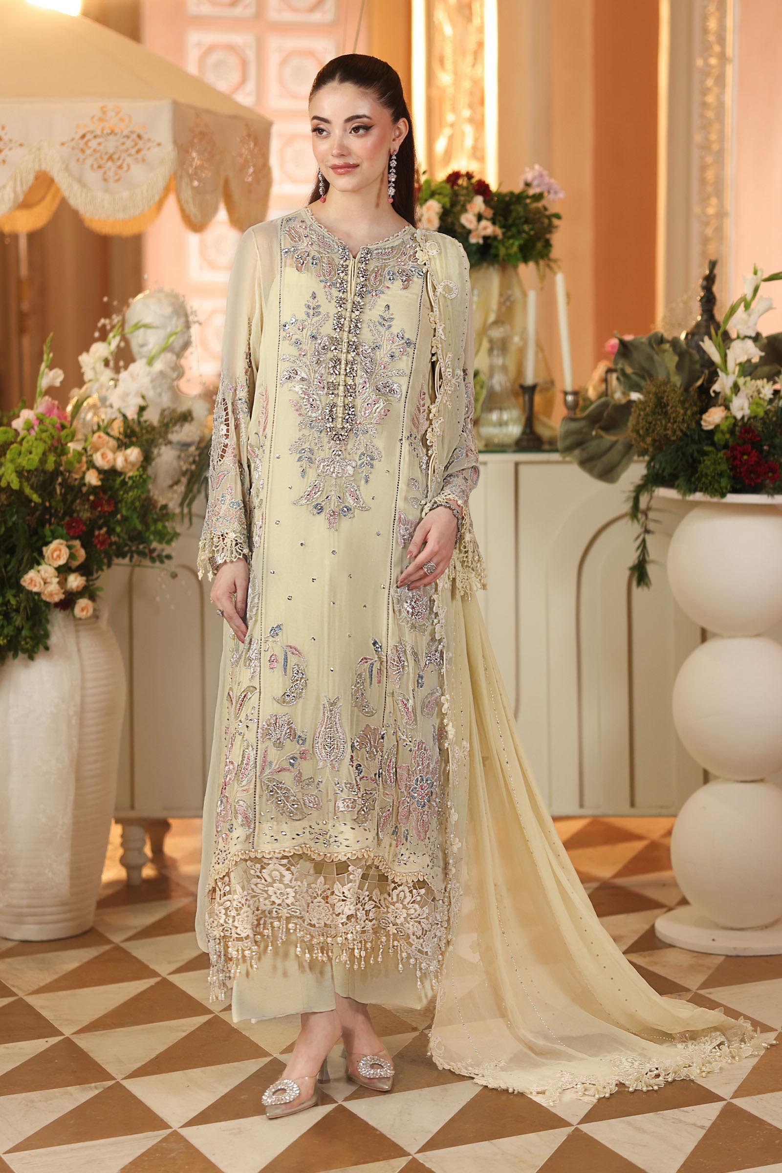 Maria. B | 3 Piece Embroidered Chiffon VOL 07 | 01