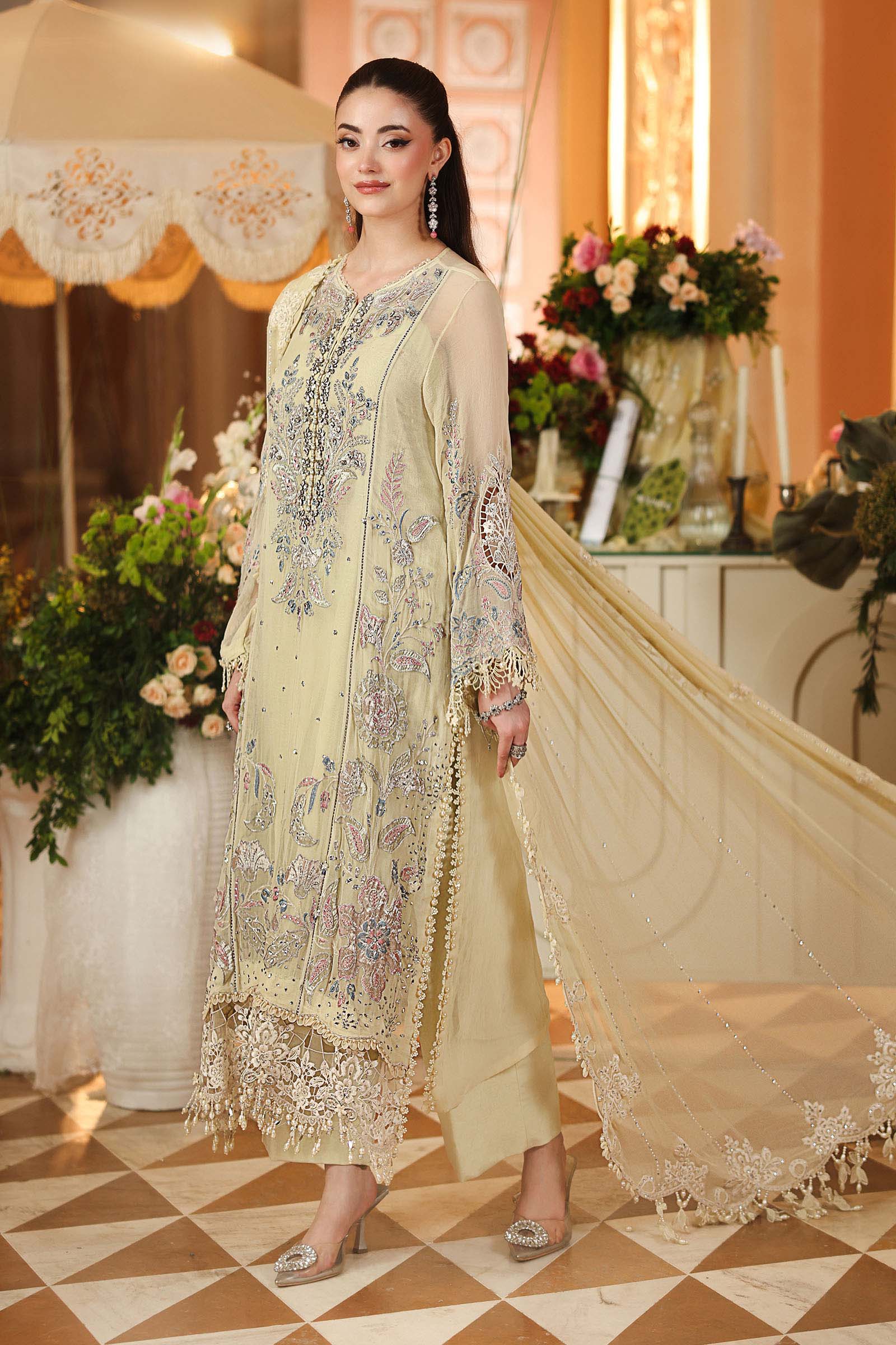 Maria. B | 3 Piece Embroidered Chiffon VOL 07 | 01