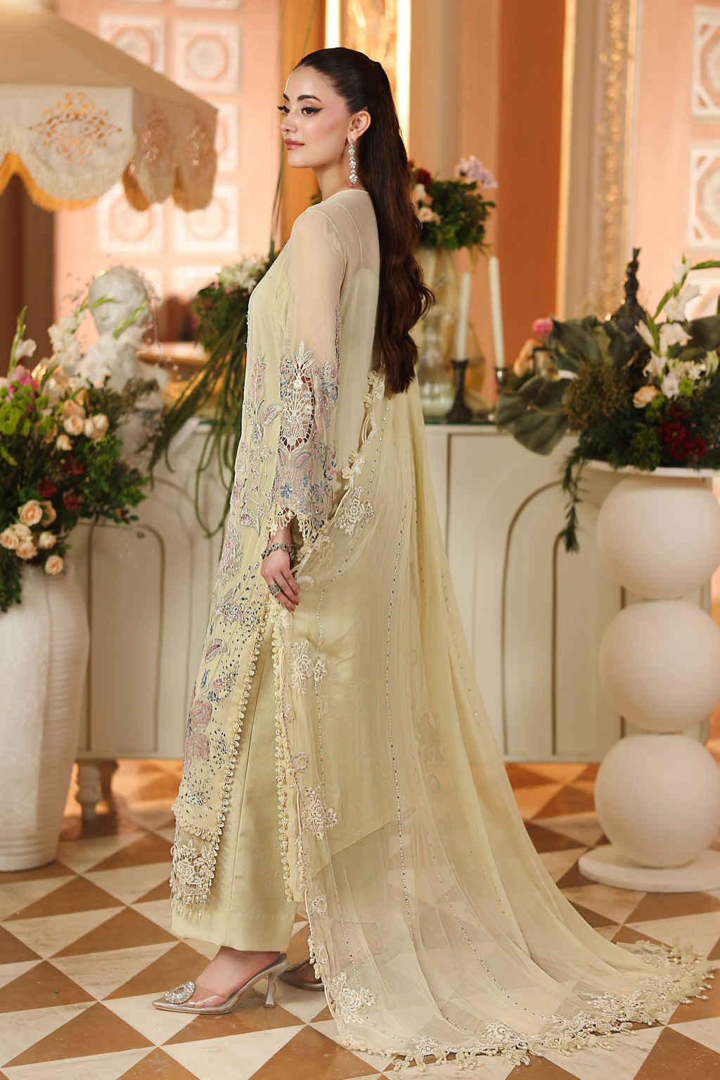 Maria. B | 3 Piece Embroidered Chiffon VOL 07 | 01