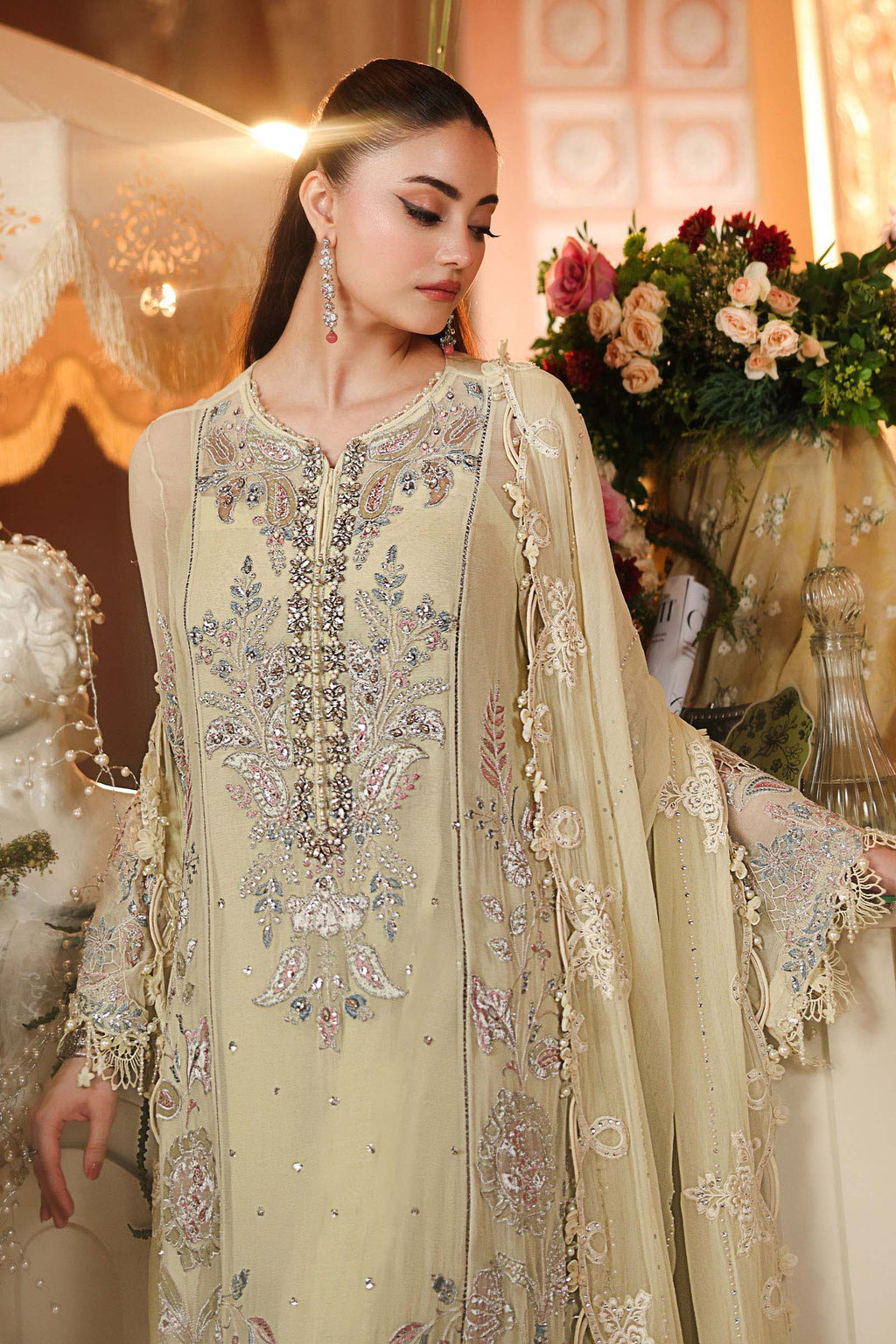 Maria. B | 3 Piece Embroidered Chiffon VOL 07 | 01