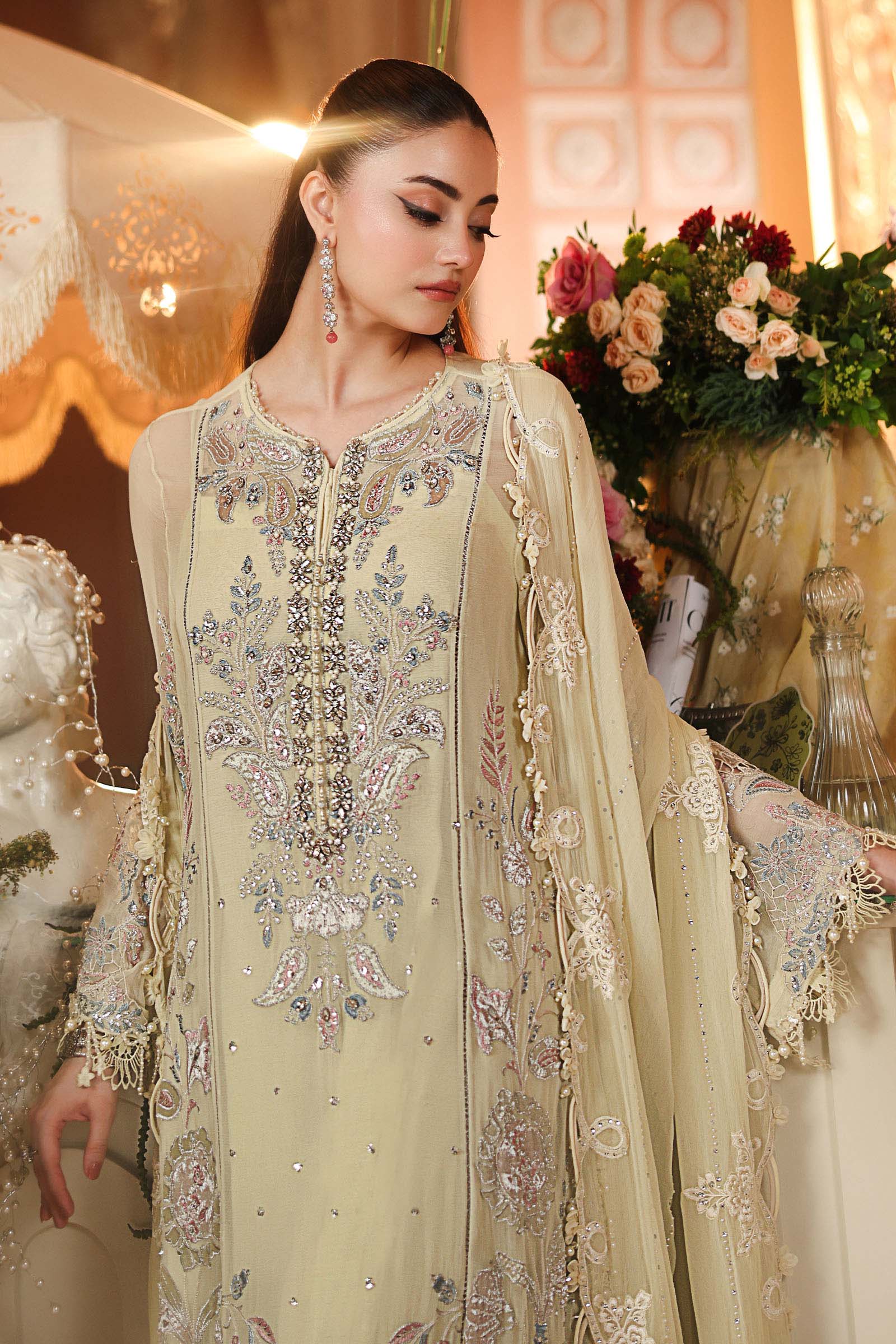 Maria. B | 3 Piece Embroidered Chiffon VOL 07 | 01