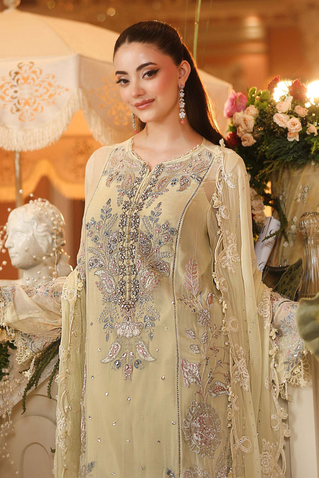 Maria. B | 3 Piece Embroidered Chiffon VOL 07 | 01