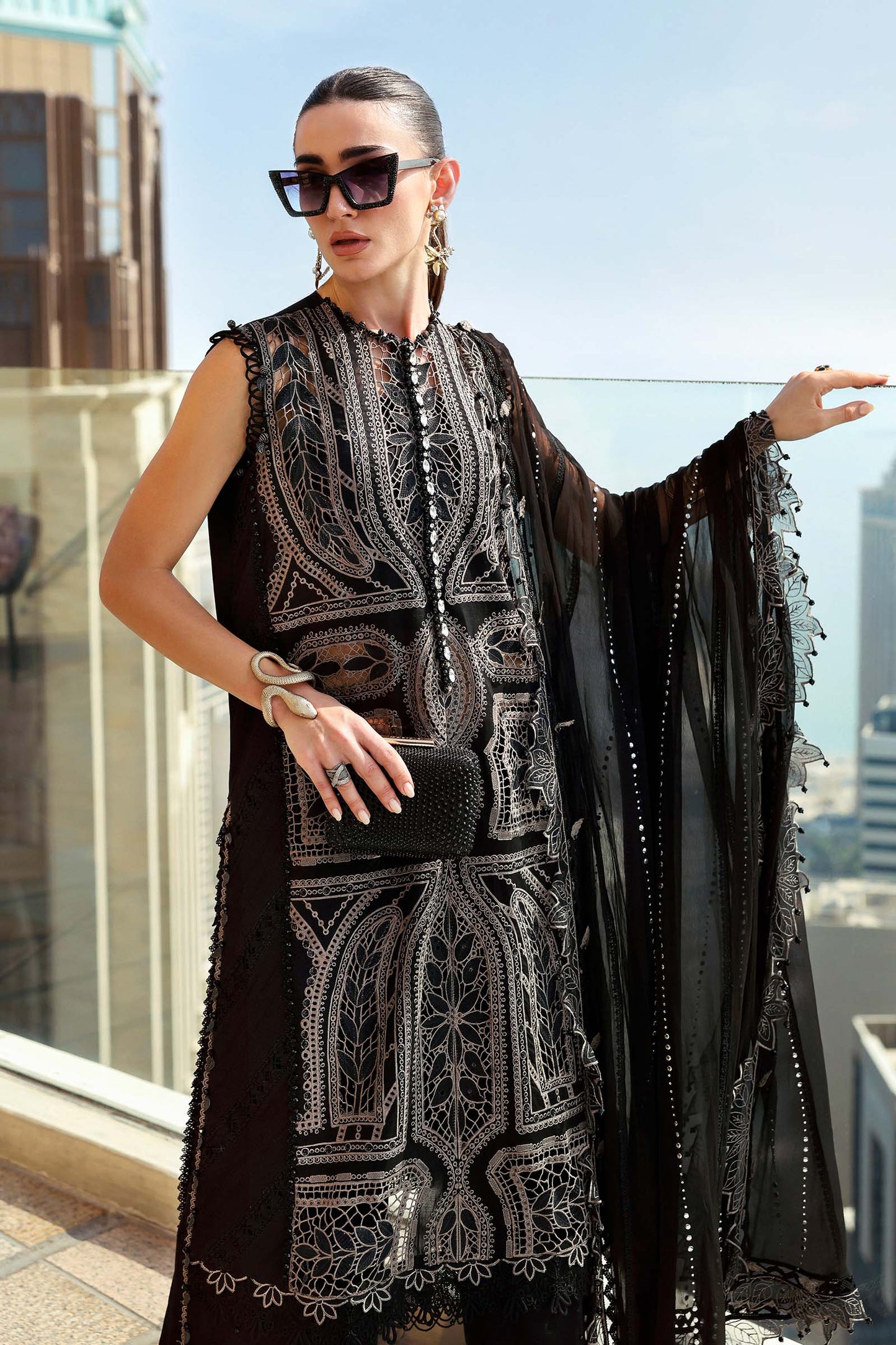 Maria.B | 3 Piece Unstitched Embroidered Lawn Suit  | D02608B