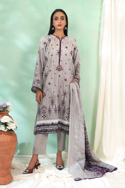 3 Piece - Embroidered Lawn - 188