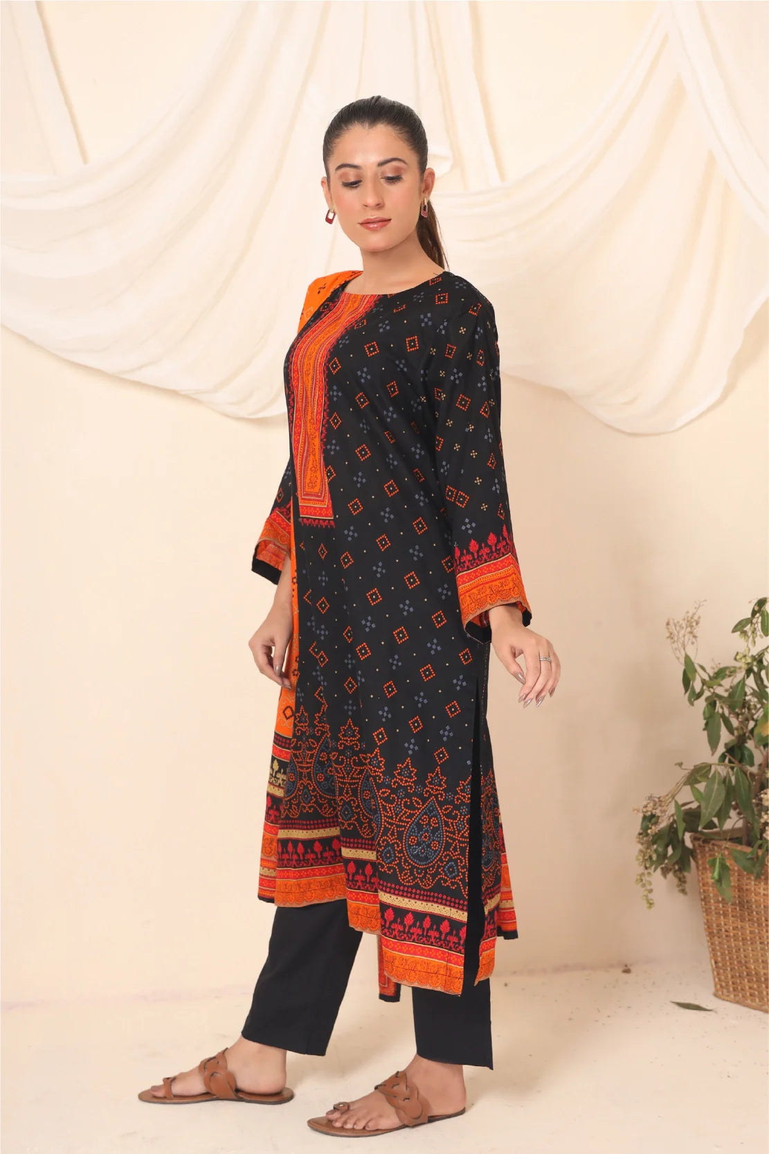 3 Piece - Printed Lawn - 869 B