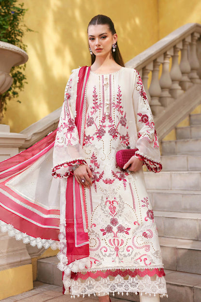 Maria.B | 3 Piece Unstitched Embroidered Jacquard Lawn Suit | D02609A