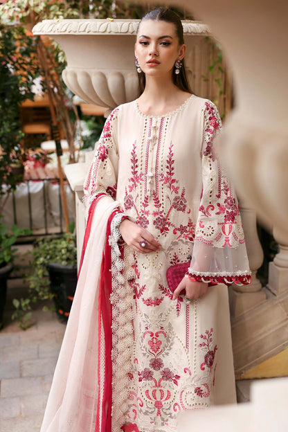 Maria.B | 3 Piece Unstitched Embroidered Jacquard Lawn Suit | D02609A