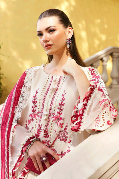 Maria.B | 3 Piece Unstitched Embroidered Jacquard Lawn Suit | D02609A