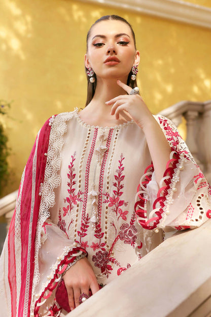 Maria.B | 3 Piece Unstitched Embroidered Jacquard Lawn Suit | D02609A
