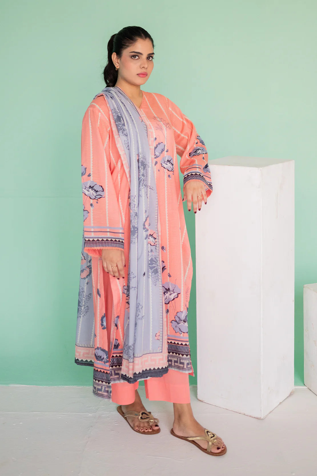 3 Piece Digitally Printed Lawn - 9009
