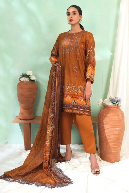 3 Piece - Embroidered Lawn - 189