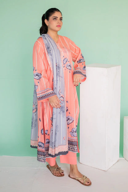 3 Piece Digitally Printed Lawn - 9009