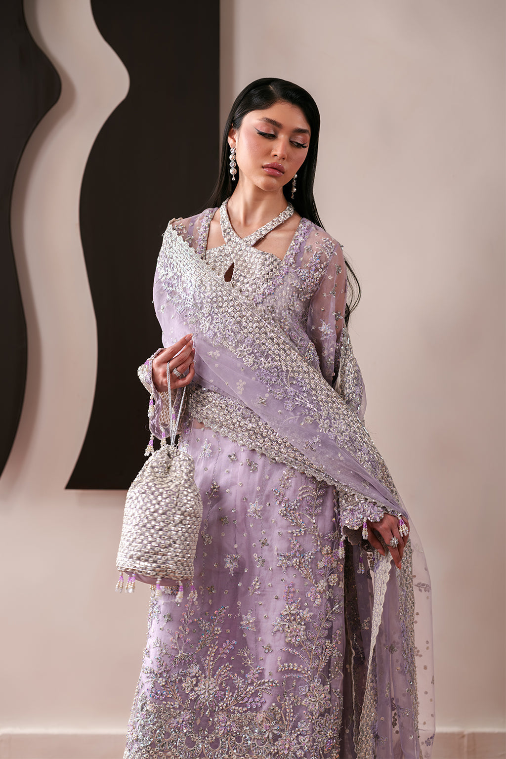 Emaan Adeel | Starlit Jewels Chiffon | Lapis