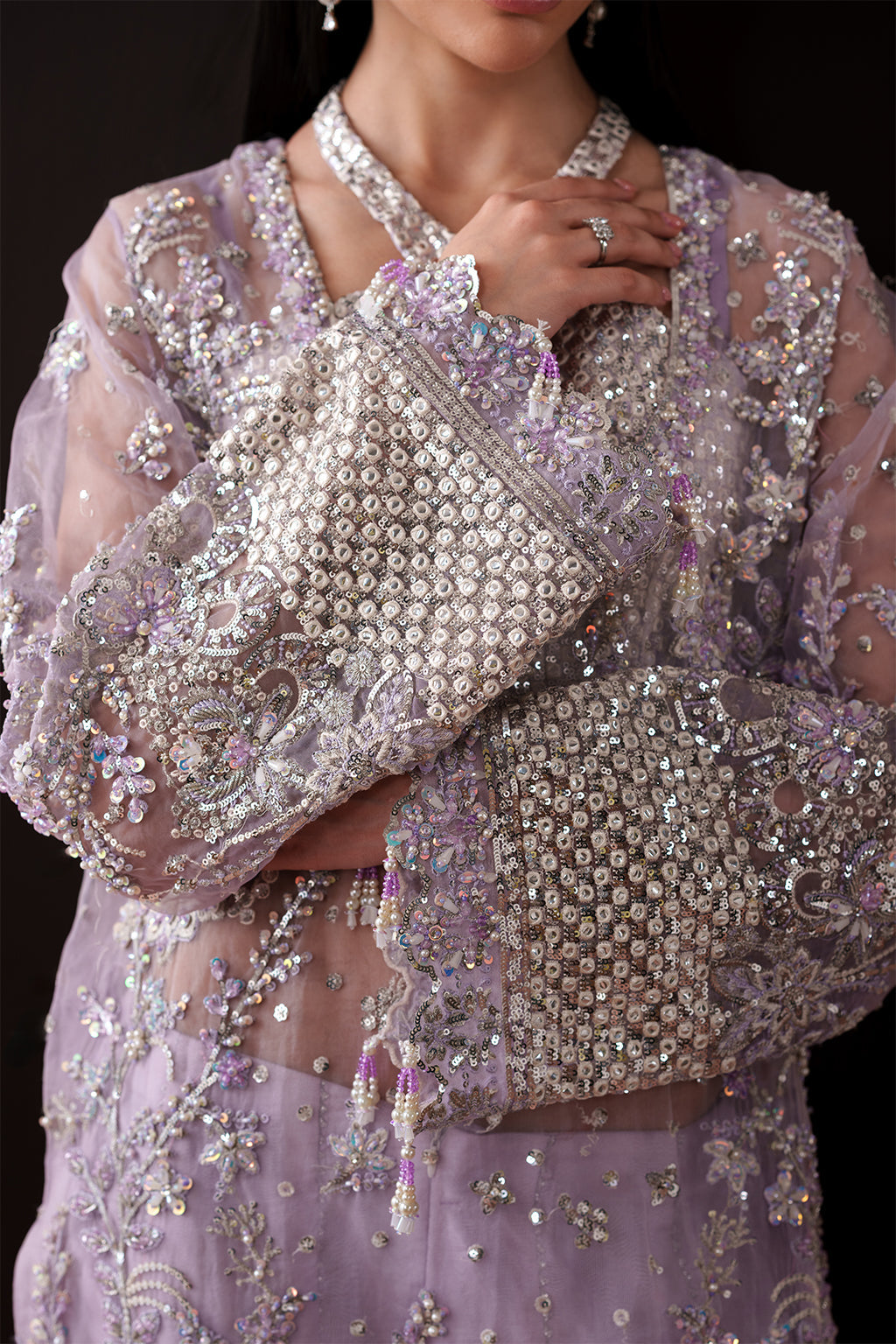 Emaan Adeel | Starlit Jewels Chiffon | Lapis