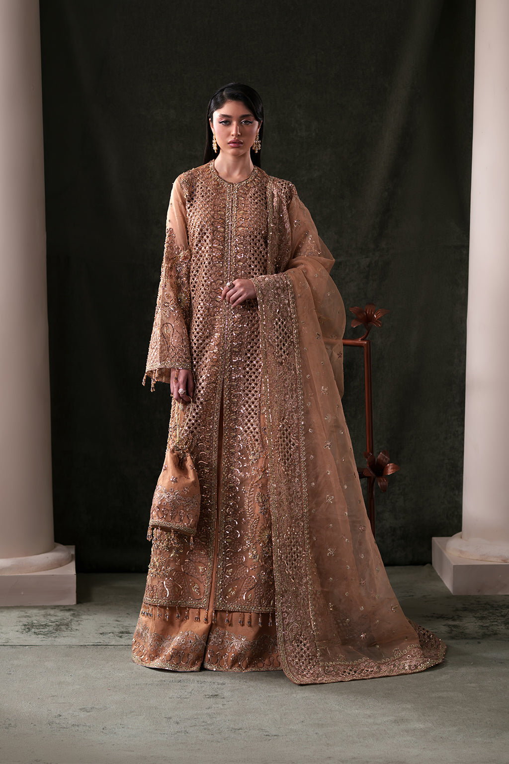 Emaan Adeel | Starlit Jewels Chiffon | Hessonite