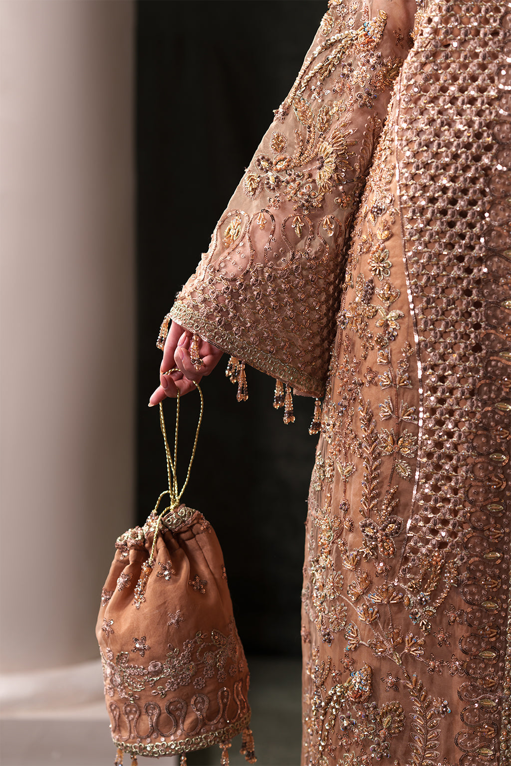 Emaan Adeel | Starlit Jewels Chiffon | Hessonite