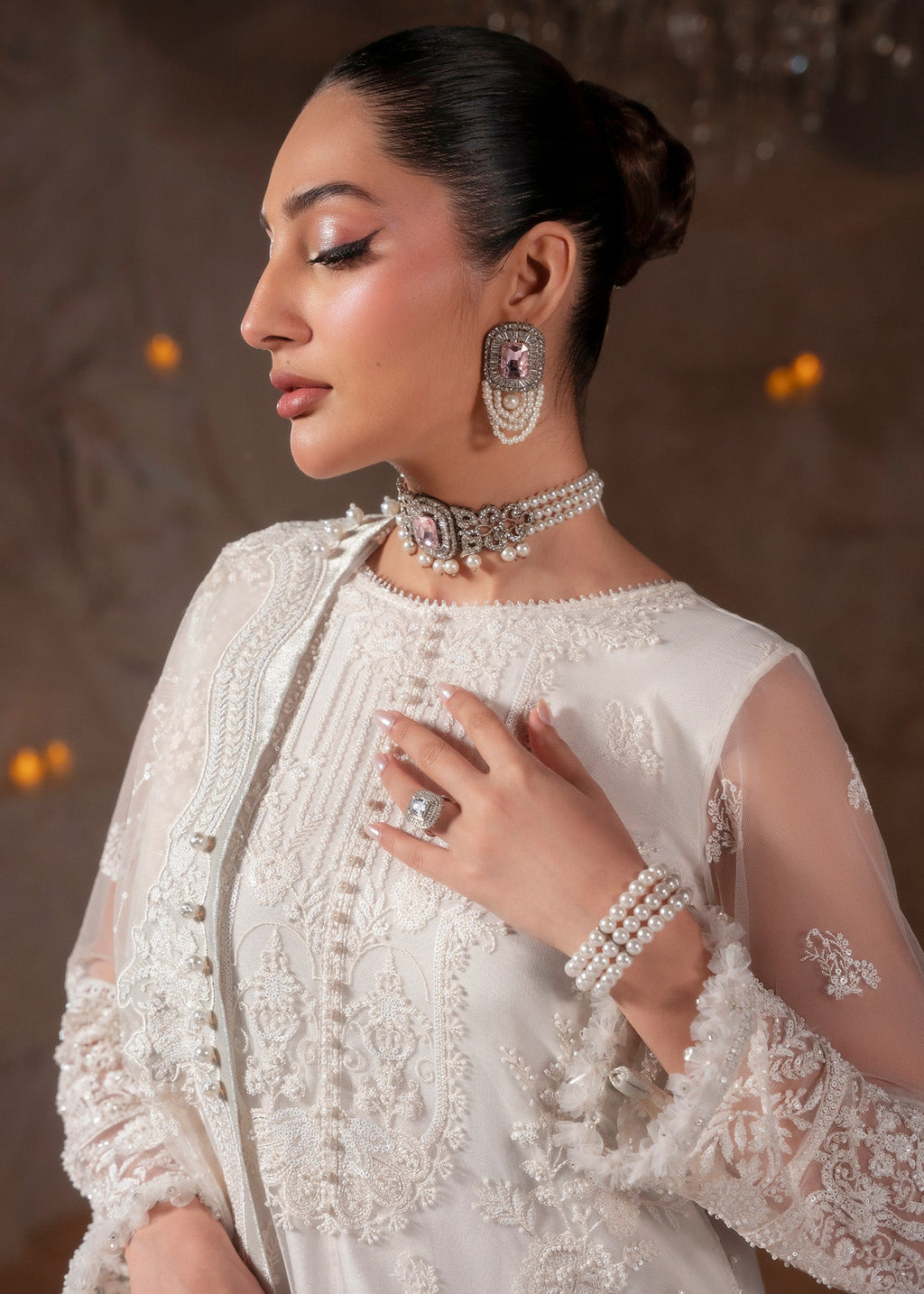 Zarizaa | Blink Wedding Festive Chiffon | PEARL