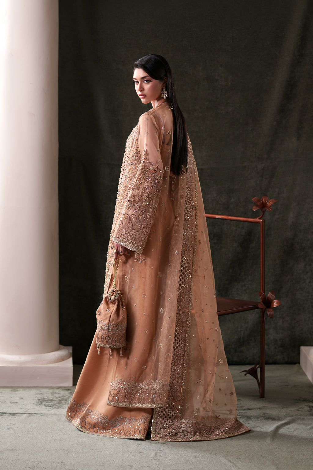 Emaan Adeel | Starlit Jewels Chiffon | Hessonite
