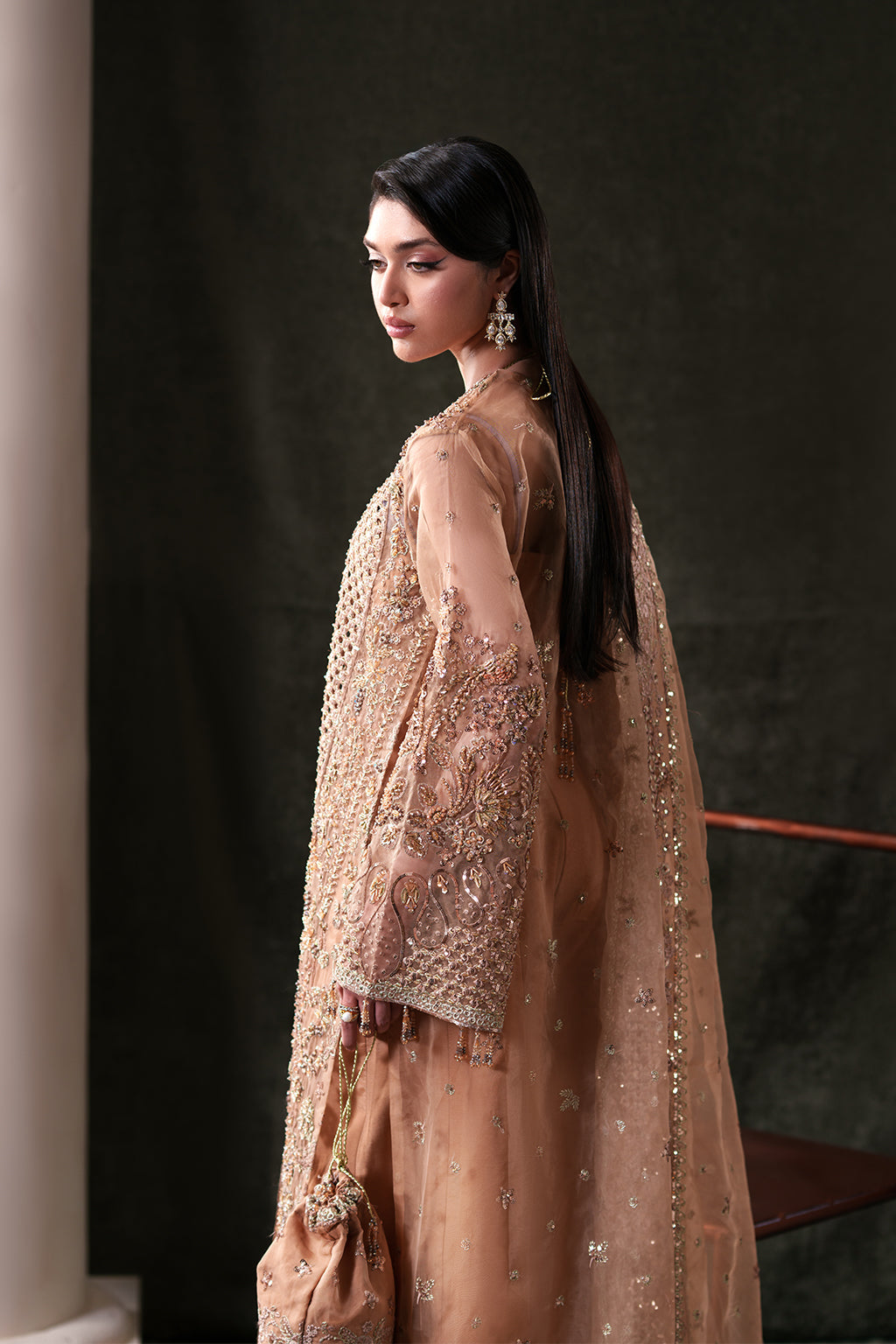 Emaan Adeel | Starlit Jewels Chiffon | Hessonite
