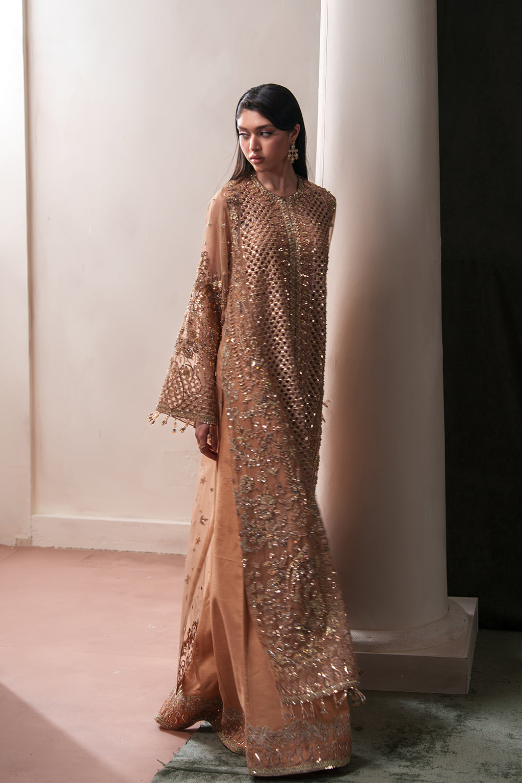 Emaan Adeel | Starlit Jewels Chiffon | Hessonite