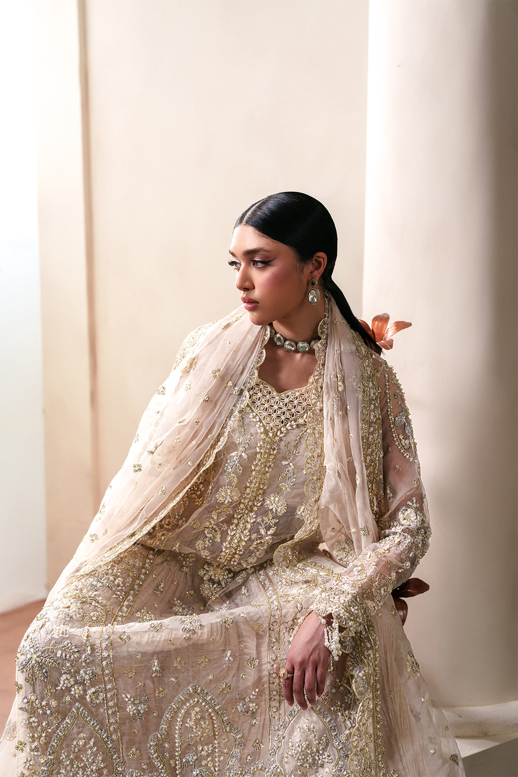 Emaan Adeel | Starlit Jewels Chiffon | Howlite