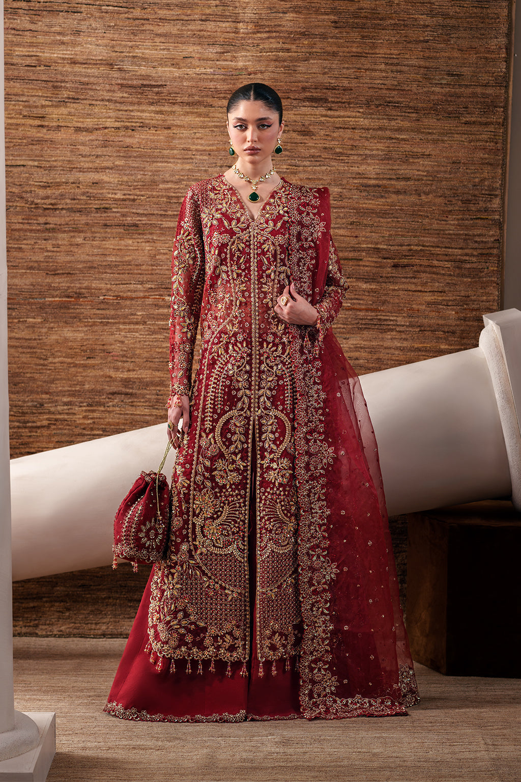 Emaan Adeel | Starlit Jewels Chiffon | Ruby Veil