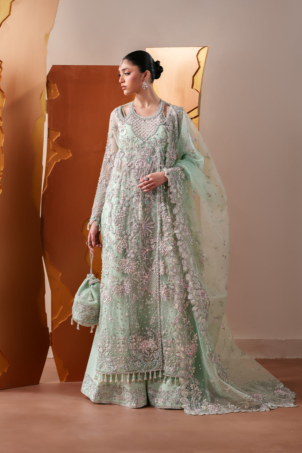 Emaan Adeel | Starlit Jewels Chiffon | Moonstone Gleam
