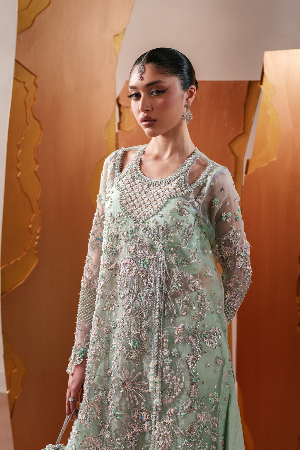 Emaan Adeel | Starlit Jewels Chiffon | Moonstone Gleam
