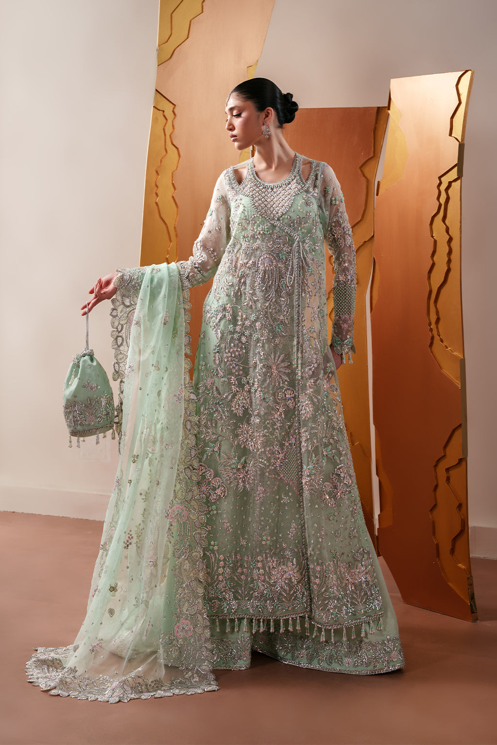 Emaan Adeel | Starlit Jewels Chiffon | Moonstone Gleam