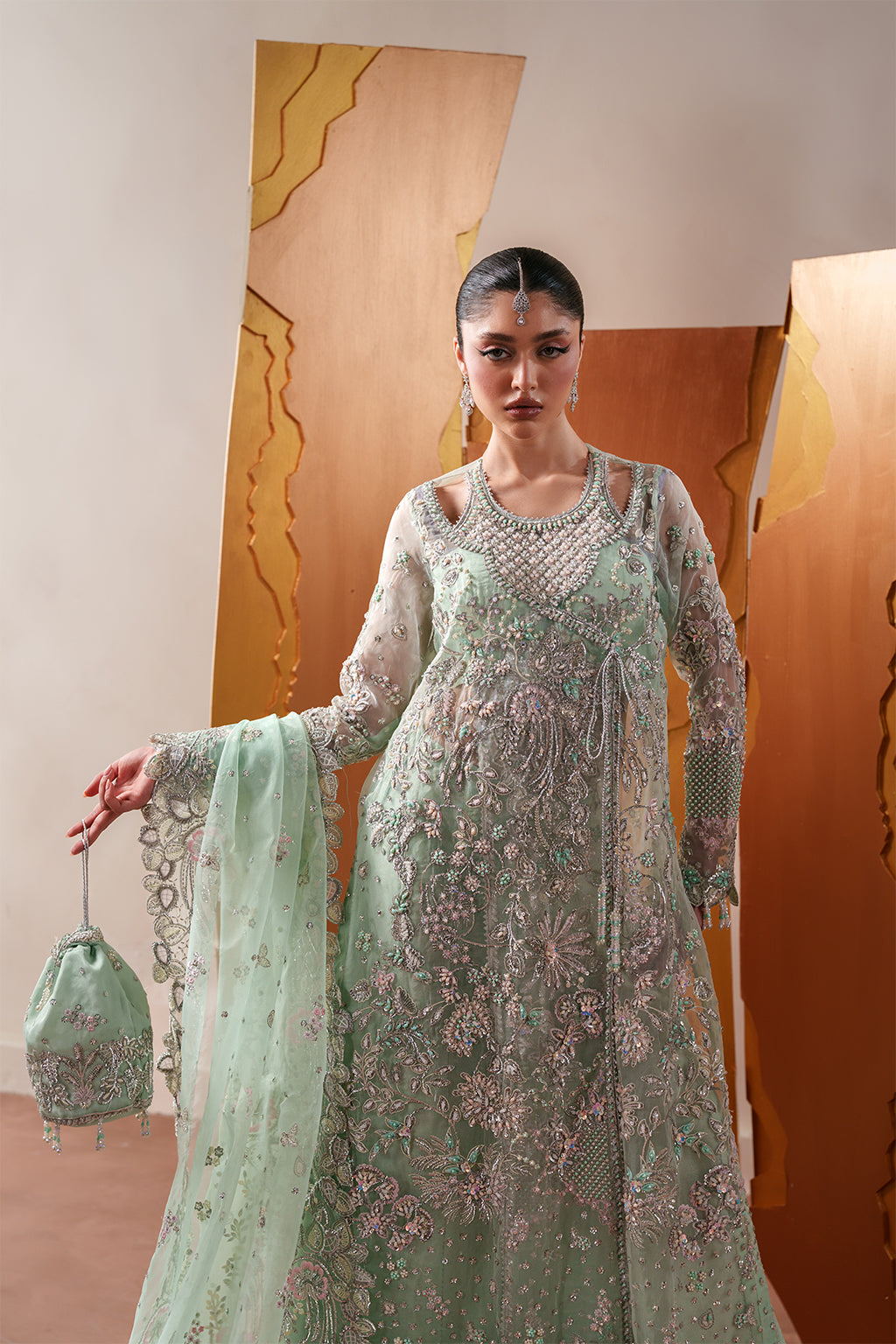 Emaan Adeel | Starlit Jewels Chiffon | Moonstone Gleam
